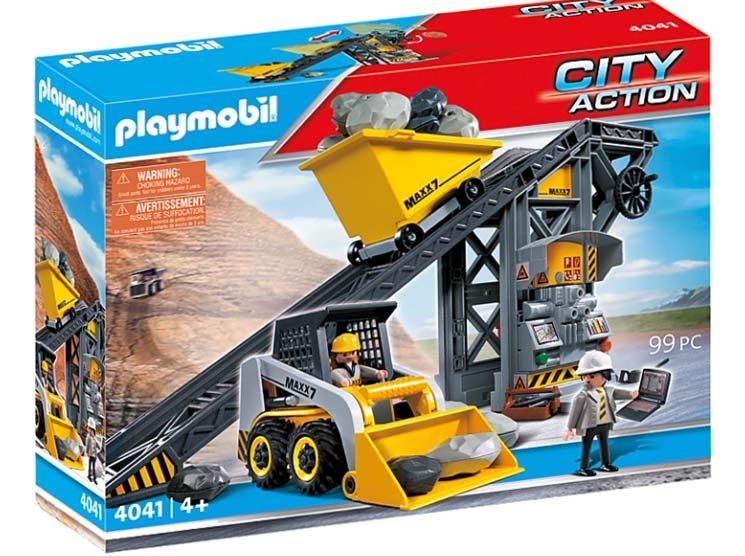 PLAYMOBIL 4041 Förderanlage mit Bagger 99-teilig ab 4 Jahren