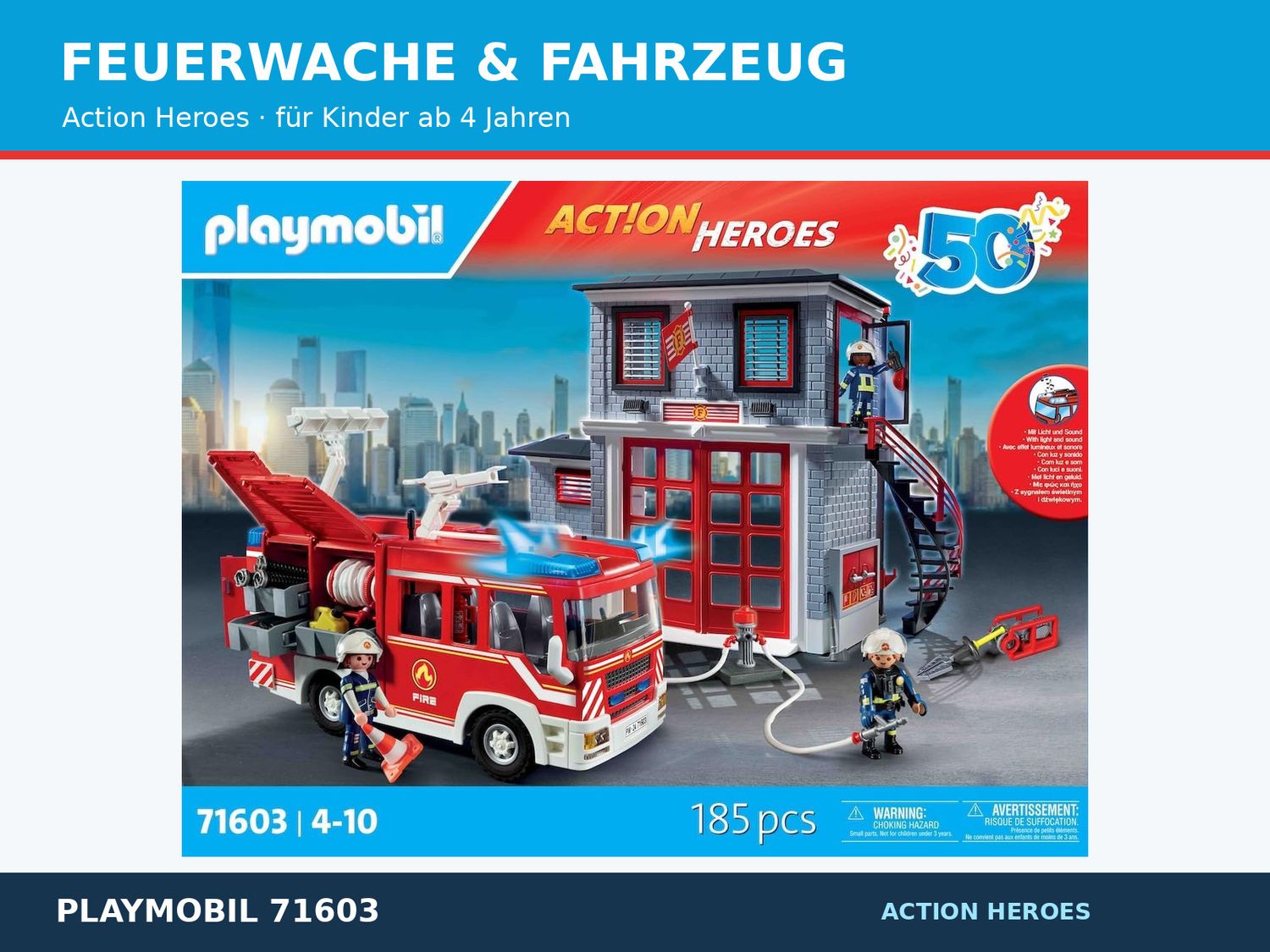 Playmobil 71603 Feuerwehr Station Megaset - fabrikneu und OVP – ab 4 Jahren