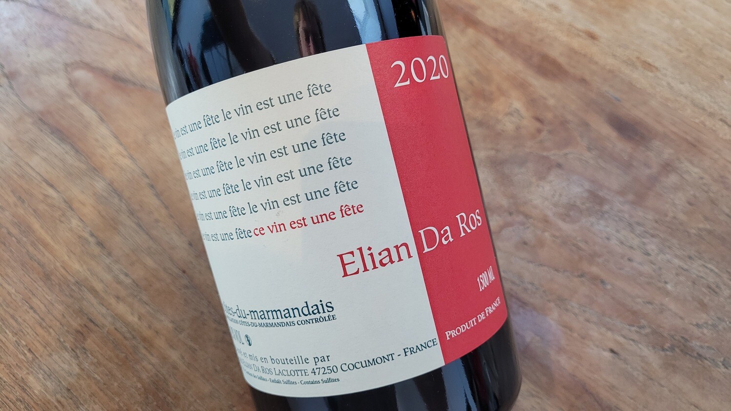 Elian Da Ros Le vin est une fête 2020 | Cotes-du-Marmandais Rouge | Magnum 150 cl