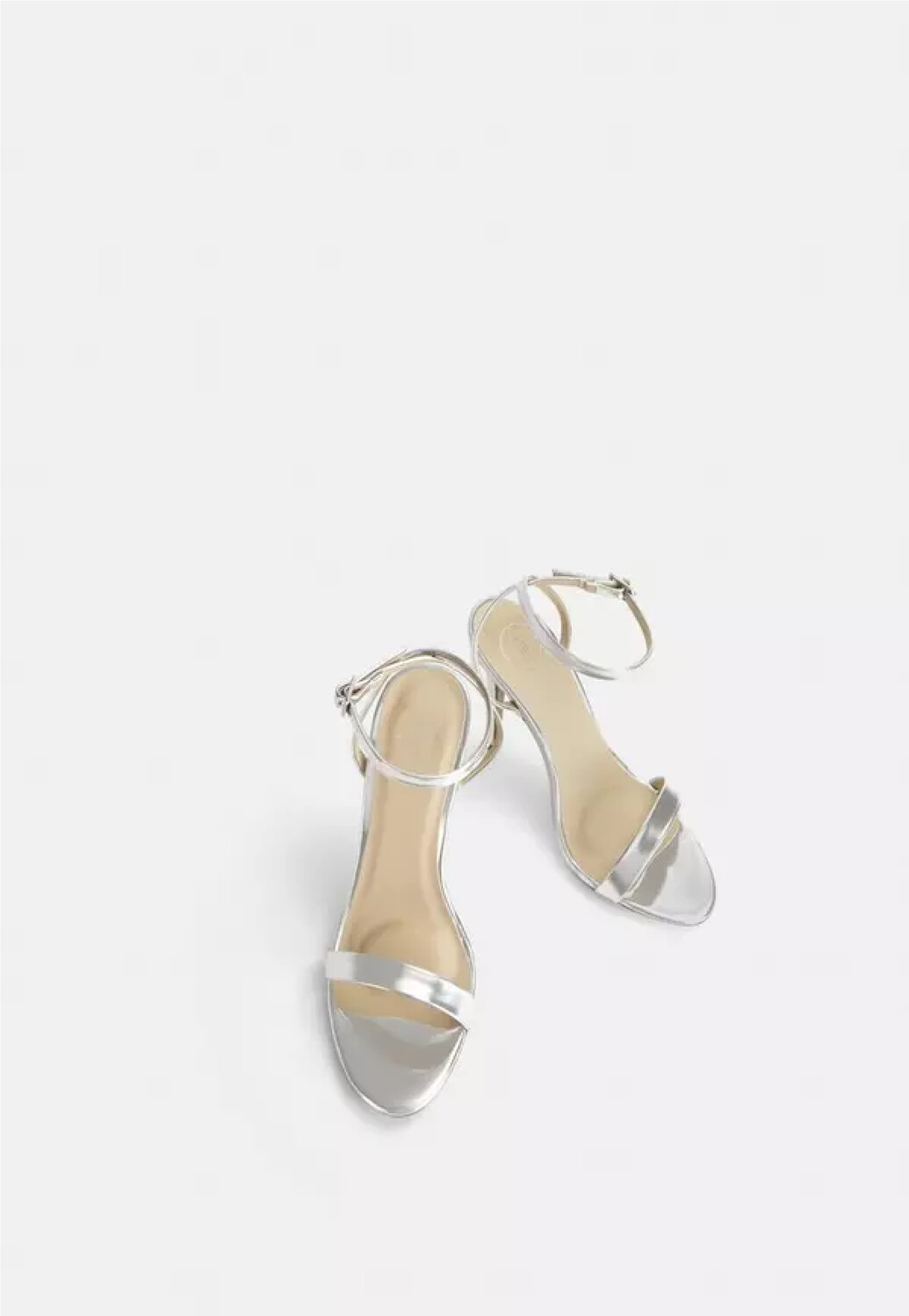 sandales à talons argentées