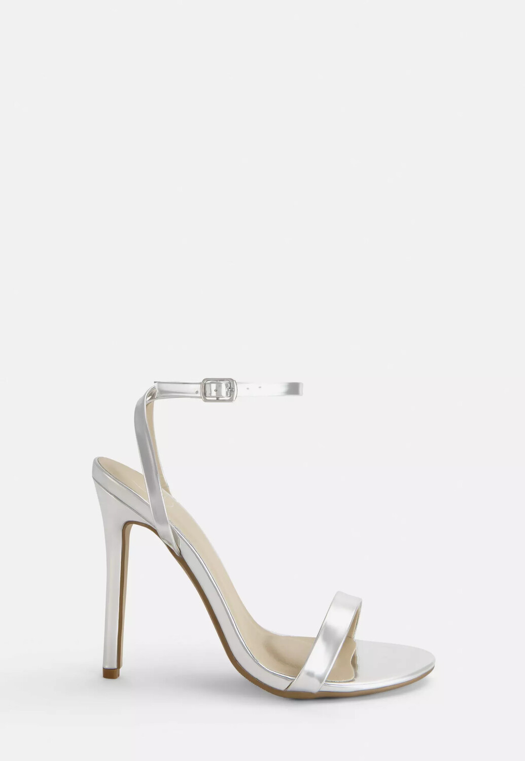 sandales à talons argentées