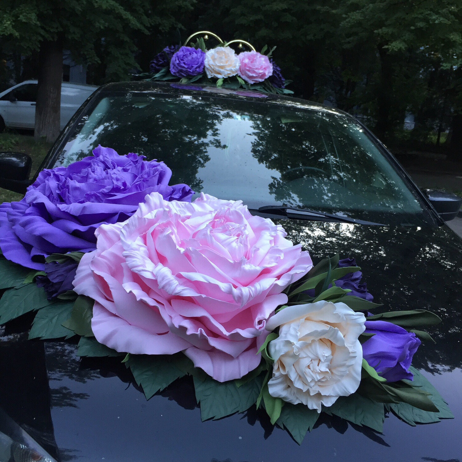 Набор для свадебного авто «VIP» & 2 , фиолетово -сиреневый