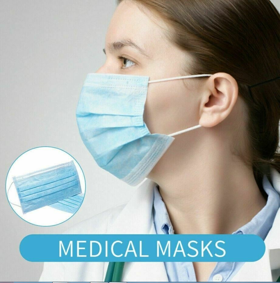 TOPCLEAN®, Typ IIR, Art. No. 9003, Mundschutz 3-Lagig Maske OP Mundmaske Gesichtsmaske Atemschutzmaske Hygienemaske, 50 Stück/Box