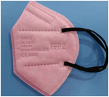 Atemschutzmaske, FFP2, , Pink, einzeln verpackt, EN 149:2001+A1: 2009,