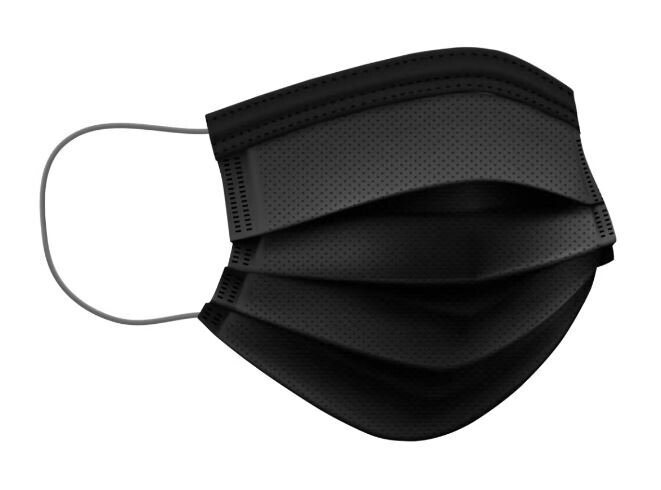 TOPCLEAN®, Typ IIR, Art. 9010 Mundschutz 3-Lagig Maske OP Mundmaske; Gesichtsmaske; Surgical Masks; Hygienemaske, 50 Stück, Schwarz TOPCLEAN®, Typ IIR, Art. 9010 Mundschutz 3-Lagig Maske OP Mundmaske; Gesichtsmaske; Surgical Masks; Hygienemaske, 50 Stück, Schwarz