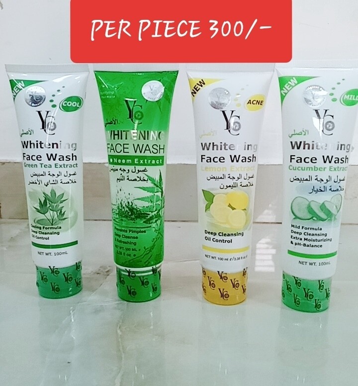 YC WHITENING NEEM,LEMON,GREEN TEA,CUCUMBER FACE WASH