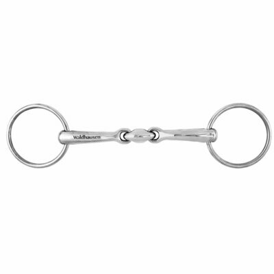 Mors  de bride 2 anneaux massif double brisure - Waldhausen