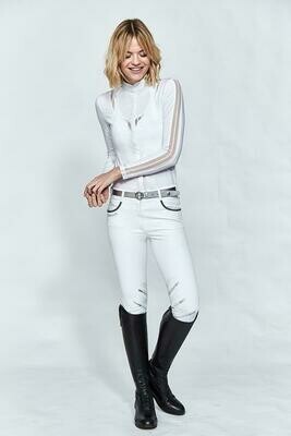 Polo de concours manches longues blanc XS Polo de concours manches longues blanc XS "Elisabeth" - HARCOUR