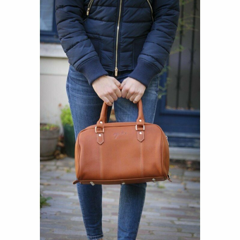 Sac Week end Etretat Pénélope, Couleur: Cognac, Taille: Petit modèle