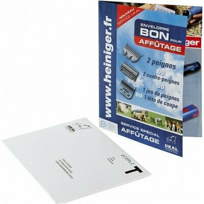enveloppe pour affûtage de peignes