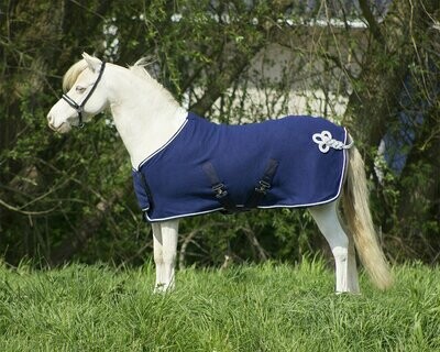 Couverture polaire marine ornement Falabella - QHP Couverture polaire marine ornement Falabella - QHP
