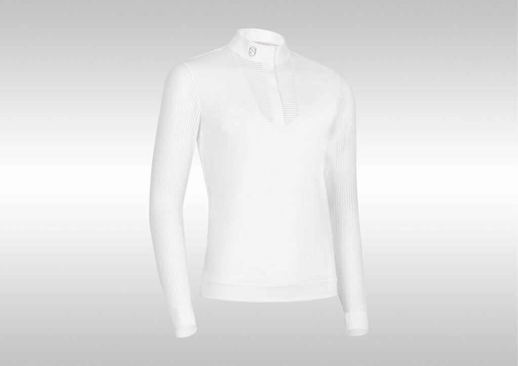 Polo Faustine blanc L - SAMSHIELD