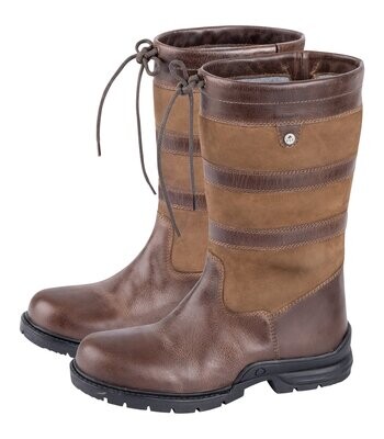 Boots cuir York hiver - Marron