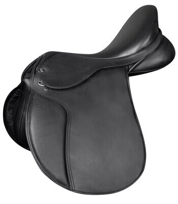 Selle d'obstacle confort en cuir noir