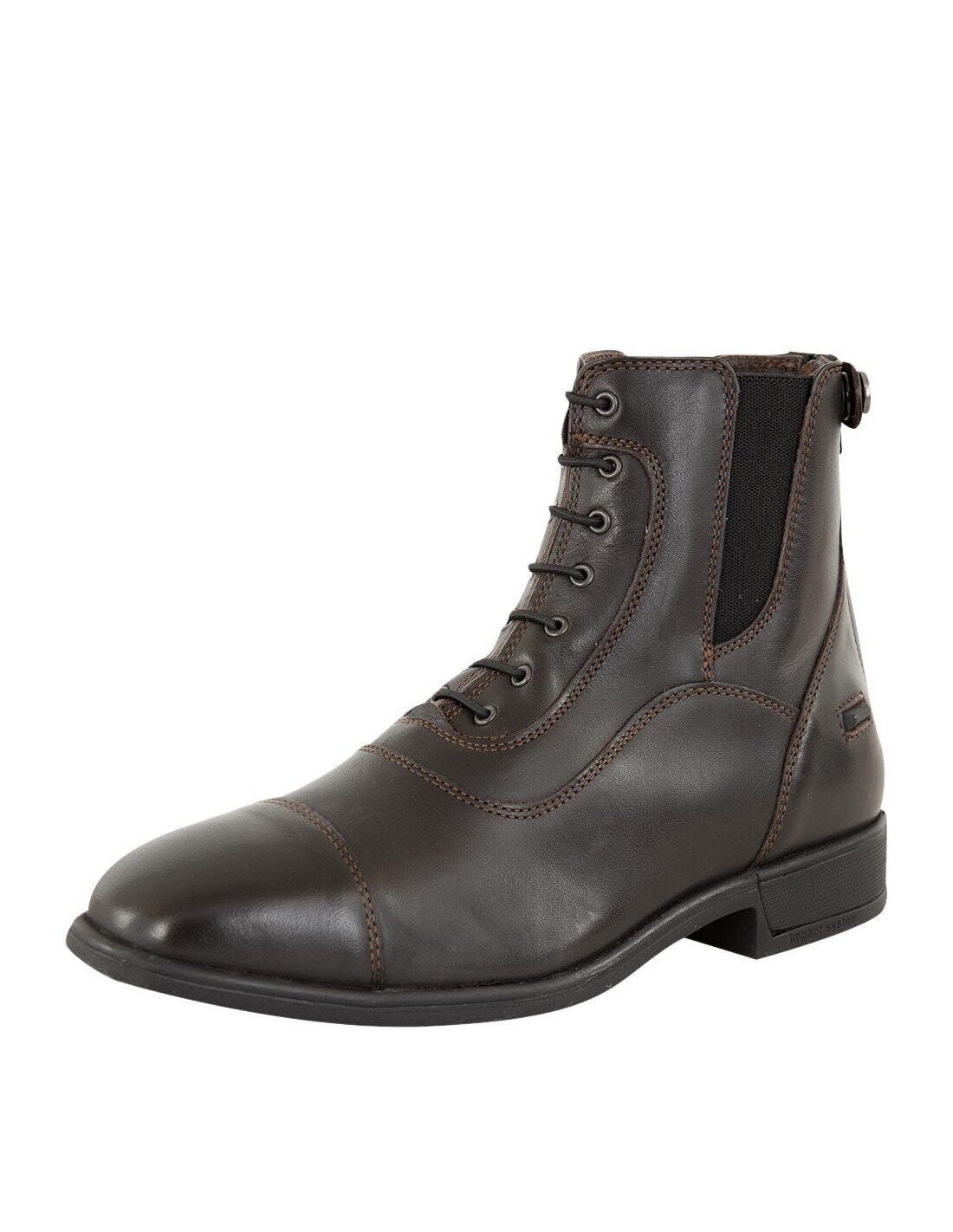 Boots cuir marron Duchesse à lacets - BR