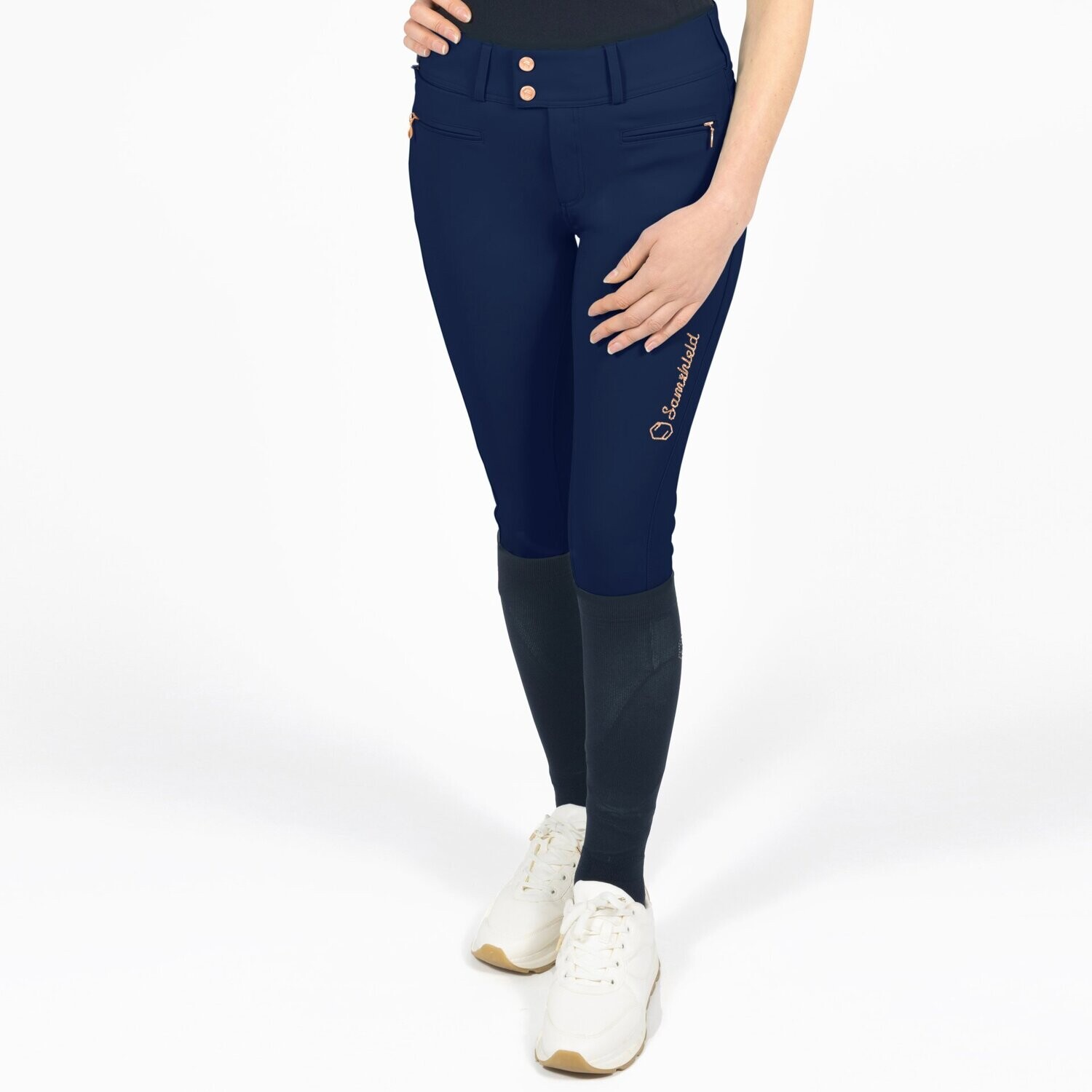 Pantalon Clara Marine/Rose Gold - genoux grip - SAMSHIELD