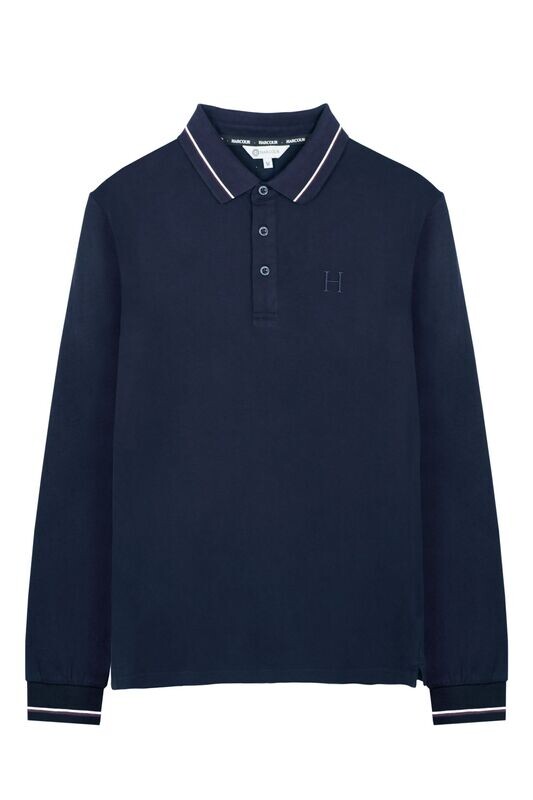 Polo Pablo manches longues Homme Marine  - HARCOUR