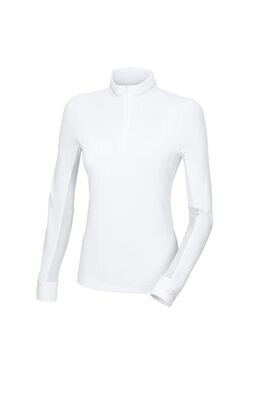 Polo de concours "Virginie" blanc manches longues - PIKEUR