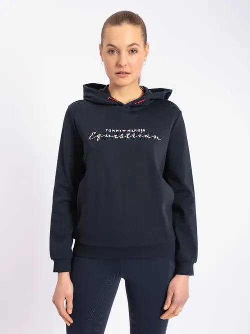 Sweat à capuche Graphique logo métallisé marine TOMMY HILFIGER