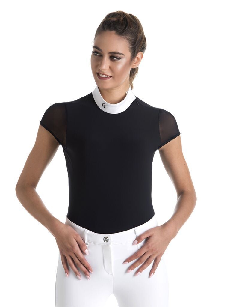 Polo Rita manches courtes Marine/blanc Ego7
