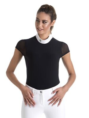 Polo Rita manches courtes Marine/blanc Ego7