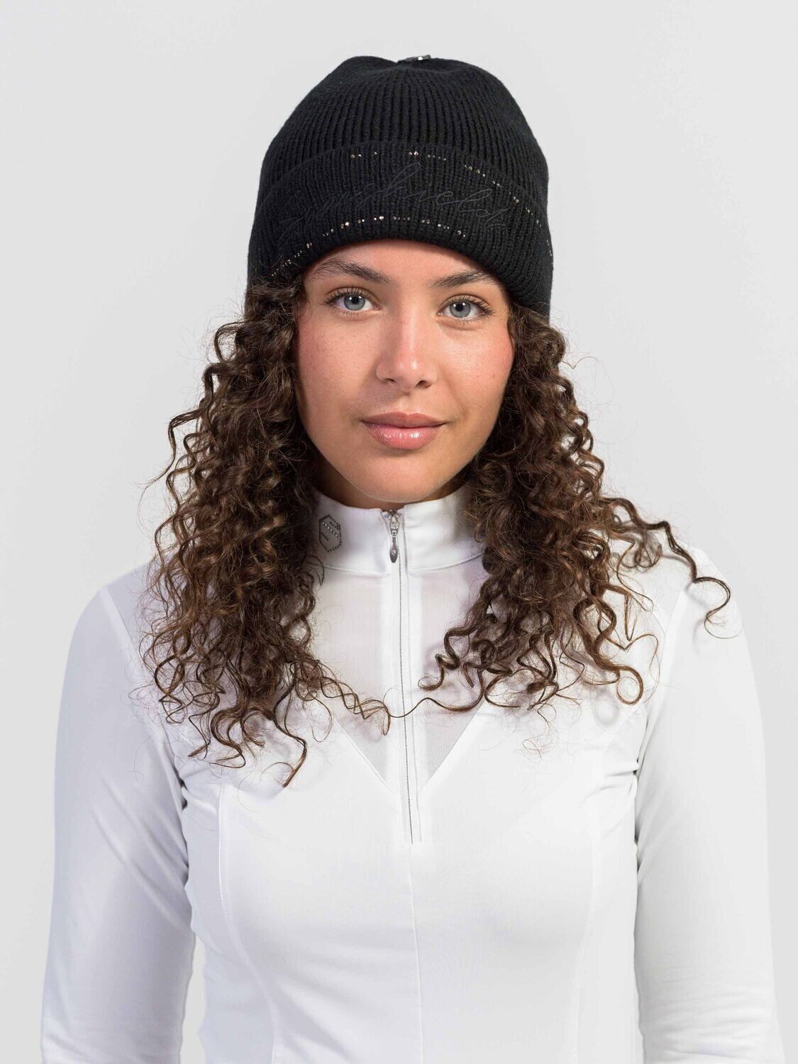 Bonnet Mira Script noir et champagne SAMSHIELD