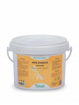 Pâte Argile soulage douleur coup contusion 2.5KG - NUTRAGILE