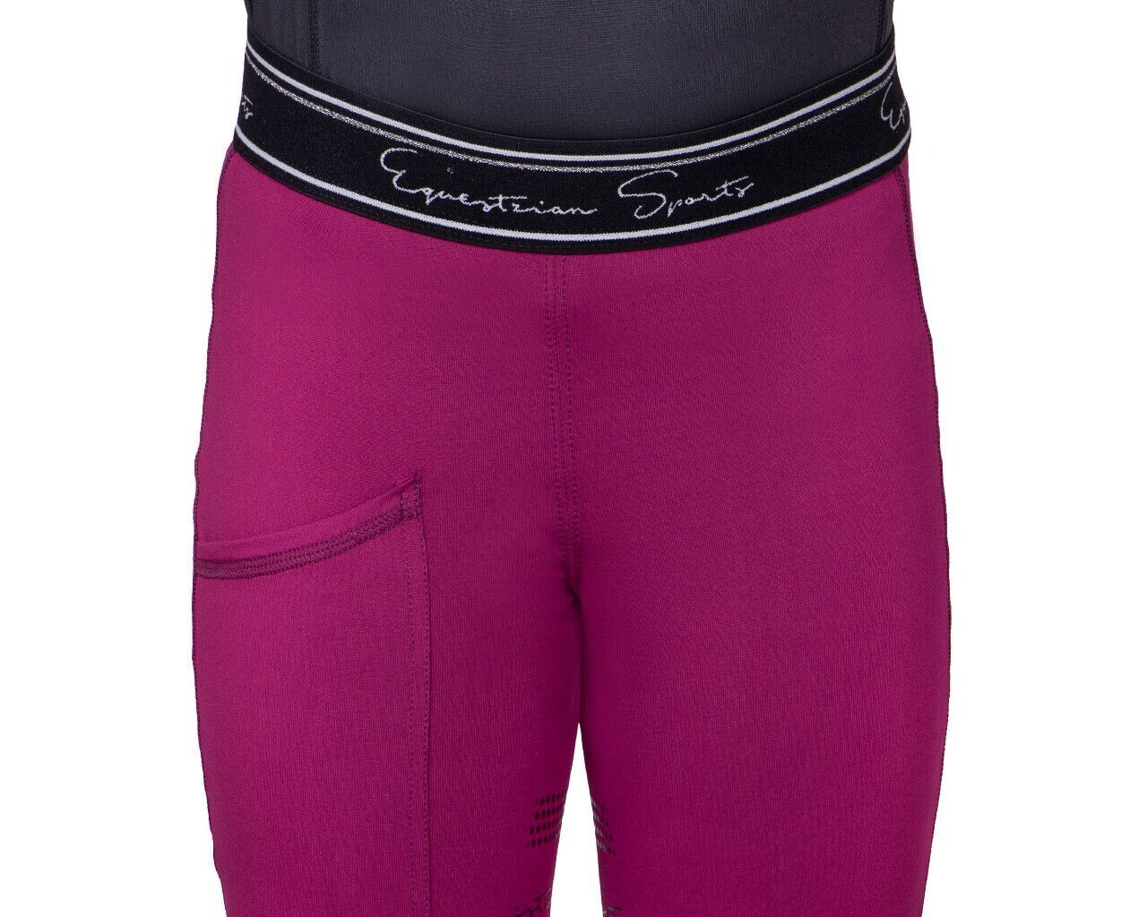 Legging d'équitation Eden Junior full grip fushia - QHP