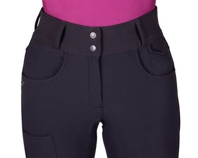 Pantalon d'équitation Djune full grip noir - QHP