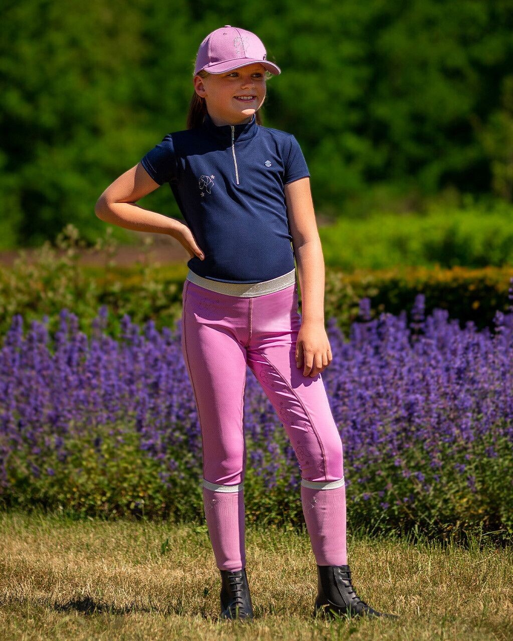 Polo de sport Gwenn Enfant marine ou rose  - QHP, Taille: marine 4 ans