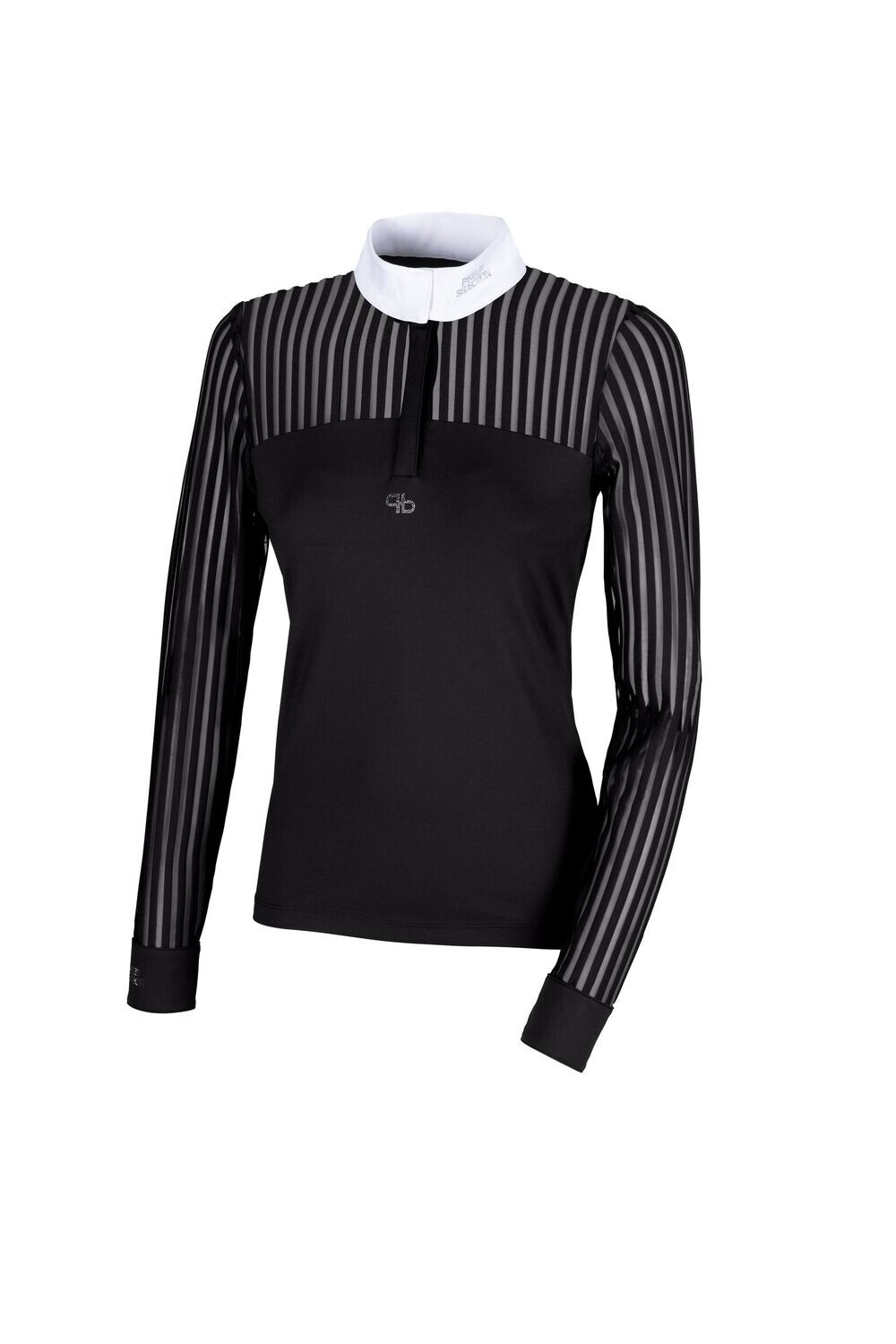 Polo de concours noir manches longues - PIKEUR