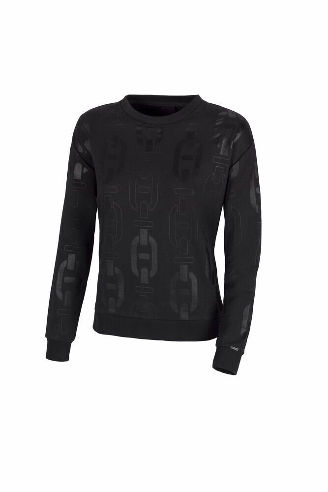 Sweat noir à motif ton sur ton - PIKEUR
