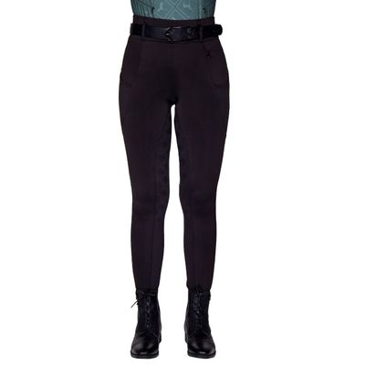 Legging d'équitation Avélie full grip noir -QHP