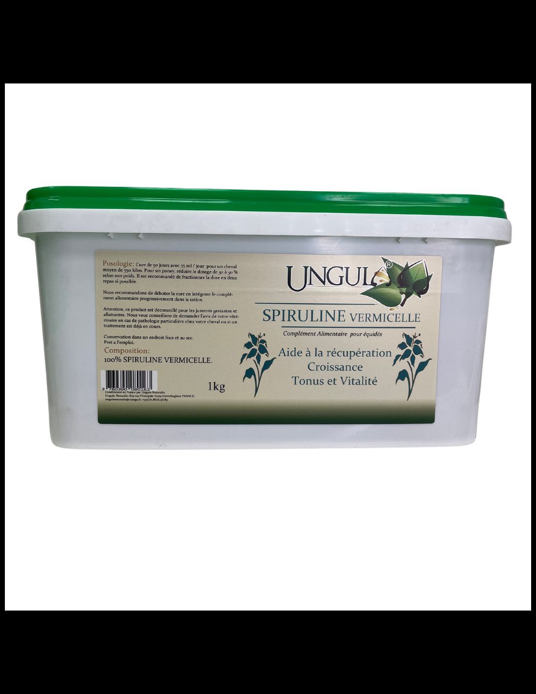 Spiruline vermicelles 1kg - UNGULA NATURALIS