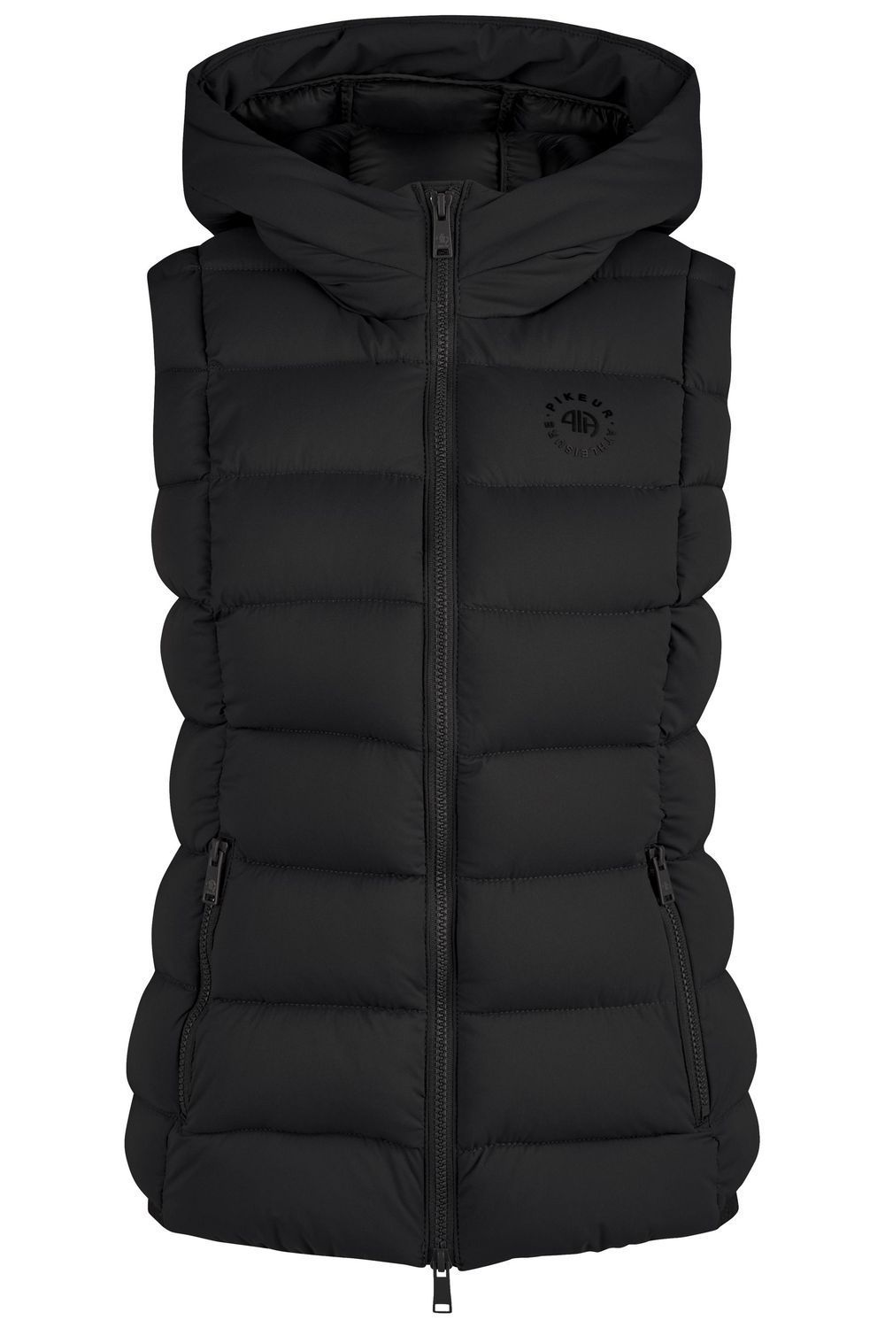 Sans manche Quilt vest Athleisure - PIKEUR, Modèle: Noir 36