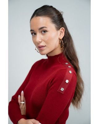 Pull Swambi rubis - HARCOUR Pull Swambi rubis - HARCOUR