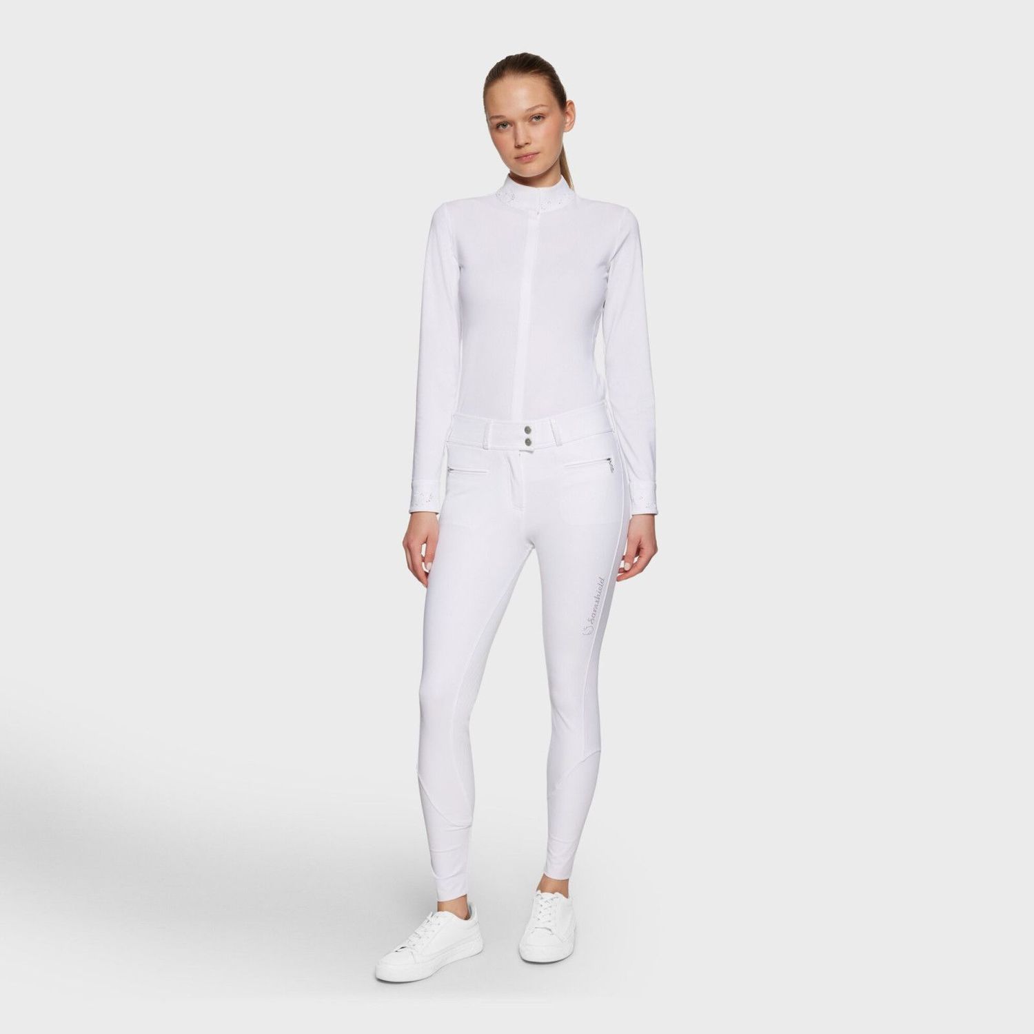 Pantalon taille haute Claranova blanc - SAMSHIELD