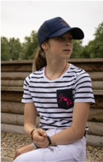 Tee shirt junior marinière blanche - Ju et Pa