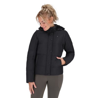 Veste d'hiver Rayah noire avec manches amovibles - QHP