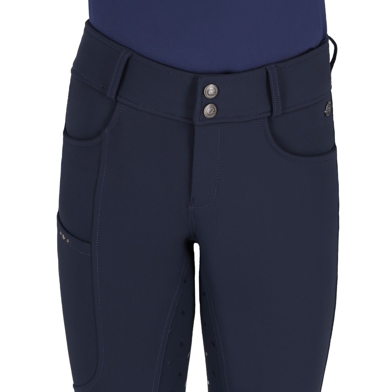 Pantalon d'équitation Lymee softshell Junior full grip - QHP
