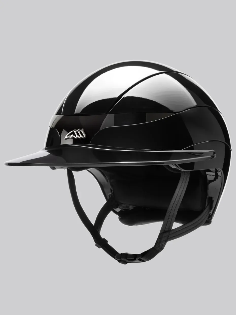 Casque Xanto Lucido logo sun visor noir - EQUILINE
