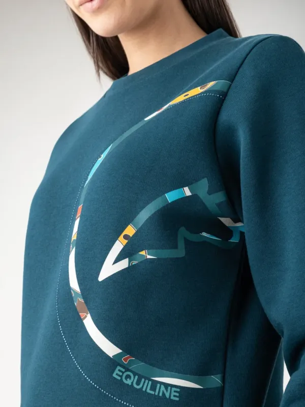 Pull col round bleu Legion M - EQUILINE