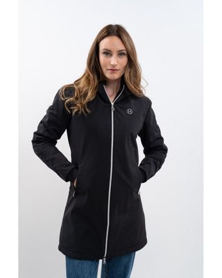 Manteau Abby mi long noir - HARCOUR