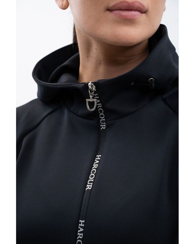Sweat zippé technique et strech Ava noir - HARCOUR