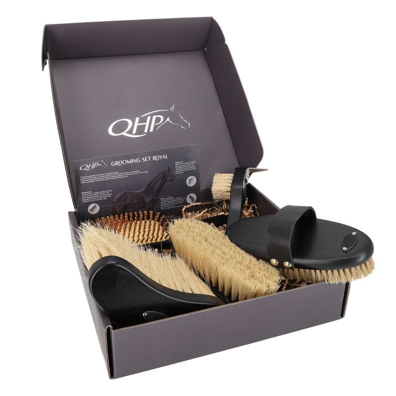 Coffret de 5 brosses de pansage Royal - QHP Coffret de 5 brosses de pansage Royal - QHP