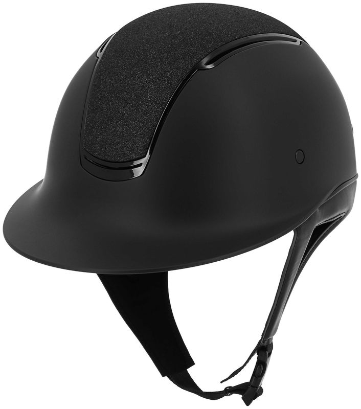 Casque Soazy mat/brillant noir & strass 56/58 - EQUITHEME