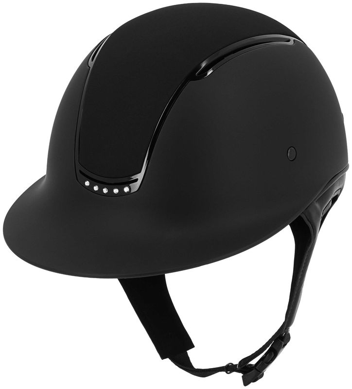 Casque Soazy noir mat 5 strass 56/58 - EQUITHEME