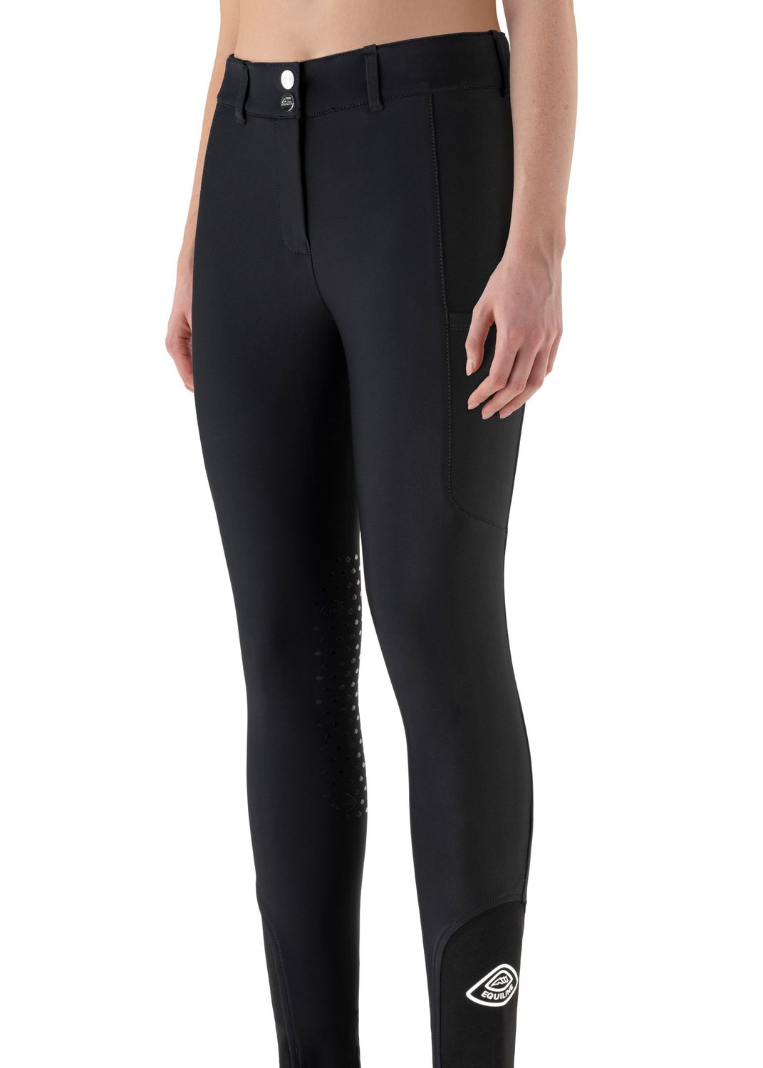 Pantalon Ginocchio Cockekh taille haute hiver noir -EQUILINE
