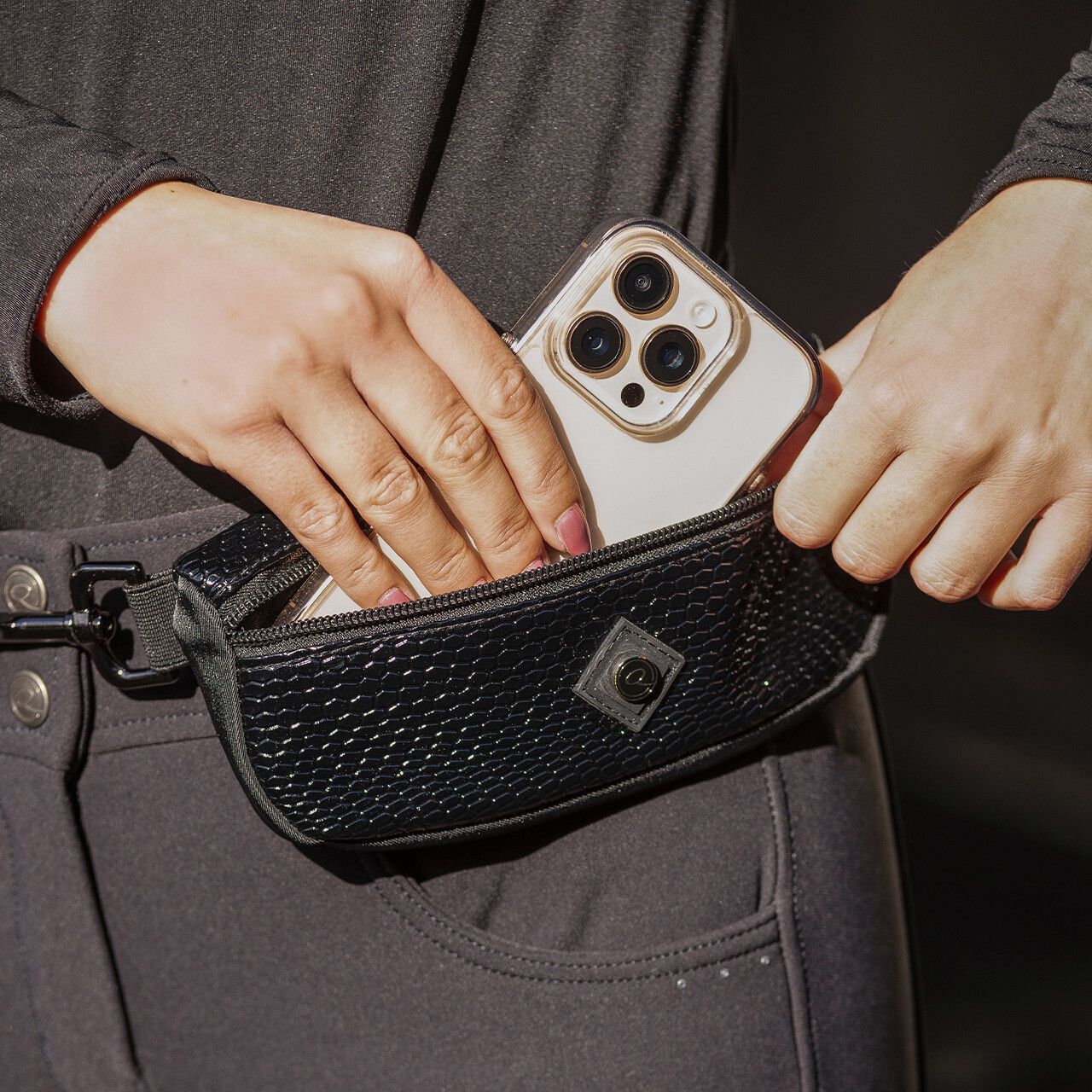 Clip-on sac ceinture Croco