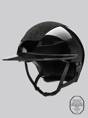 Casque Xanto Lucido swarovski sun visor noir - EQUILINE
